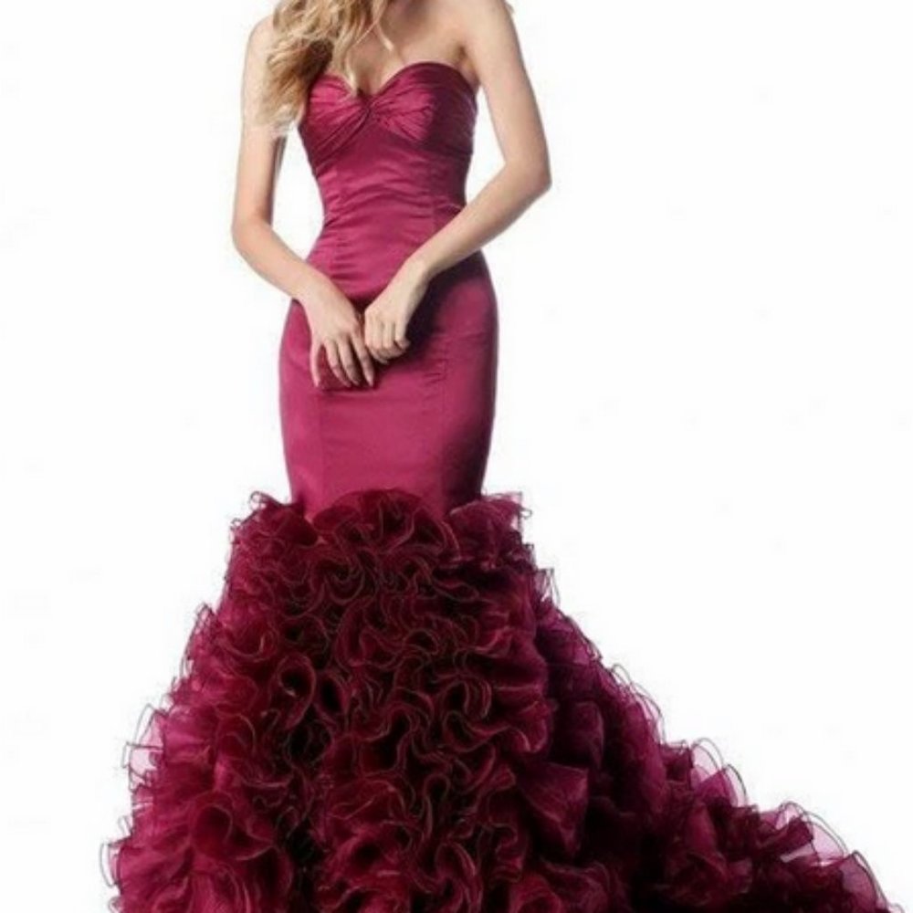 Sherri Hill Rouched Ruffled Mermaid  - Read below